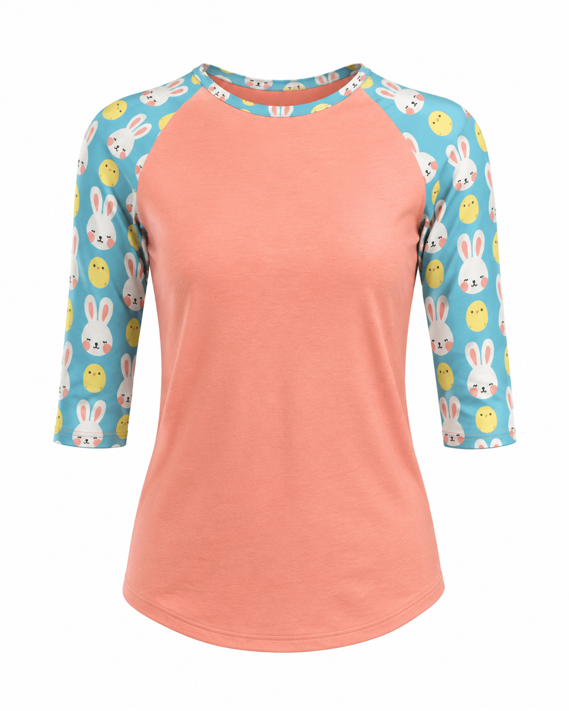 ILTEX Apparel Adult Clothing Easter Coral Bunny Egg Top