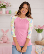 ILTEX Apparel Adult Clothing Easter Pink Bunny Top