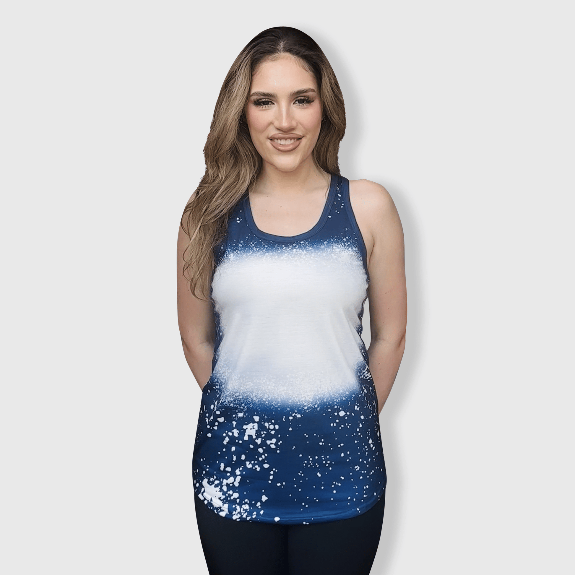 ILTEX Apparel Adult Clothing Faux Bleached Tank Top - Adult