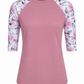 ILTEX Apparel Adult Clothing Floral Dusty Pink Polyester Top