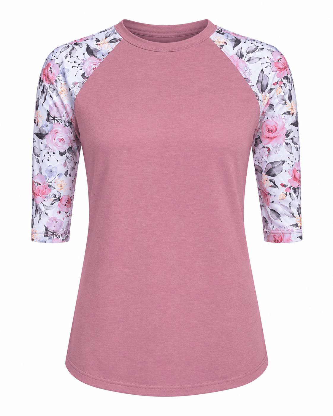 ILTEX Apparel Adult Clothing Floral Dusty Pink Polyester Top