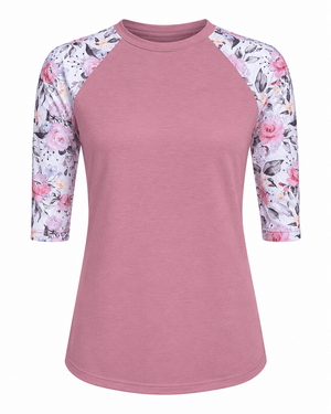 ILTEX Apparel Adult Clothing Floral Dusty Pink Polyester Top