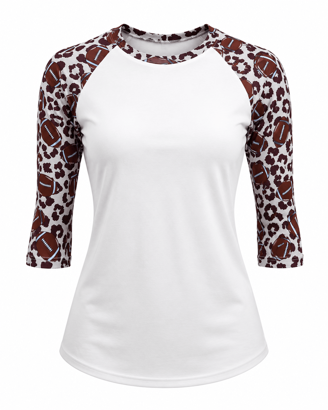 ILTEX Apparel Adult Clothing Football Cheetah White Polyester Top