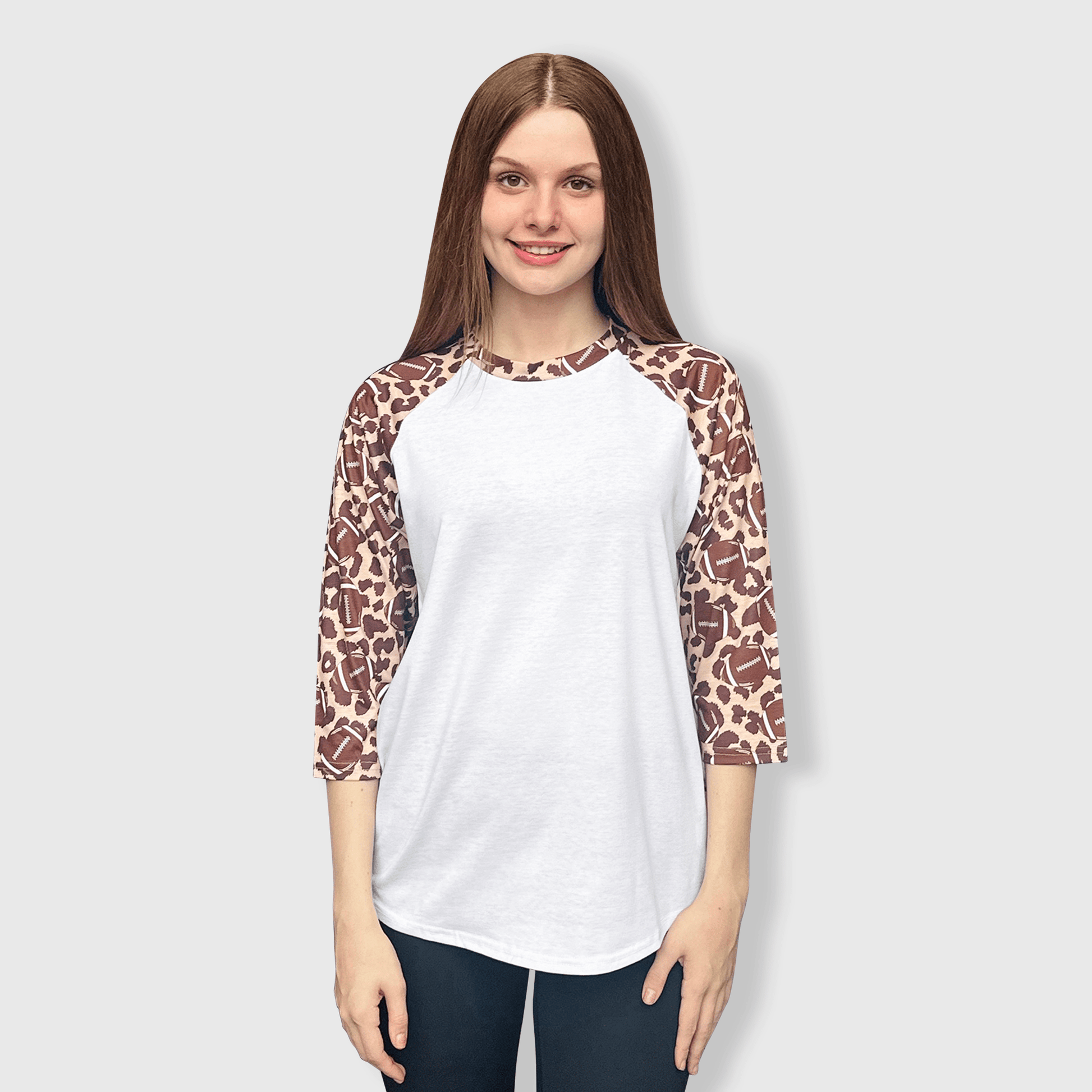 ILTEX Apparel Adult Clothing Football Cheetah White Polyester Top