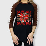 ILTEX Apparel Adult Clothing Game Day Glam Stitch Sleeve Tee