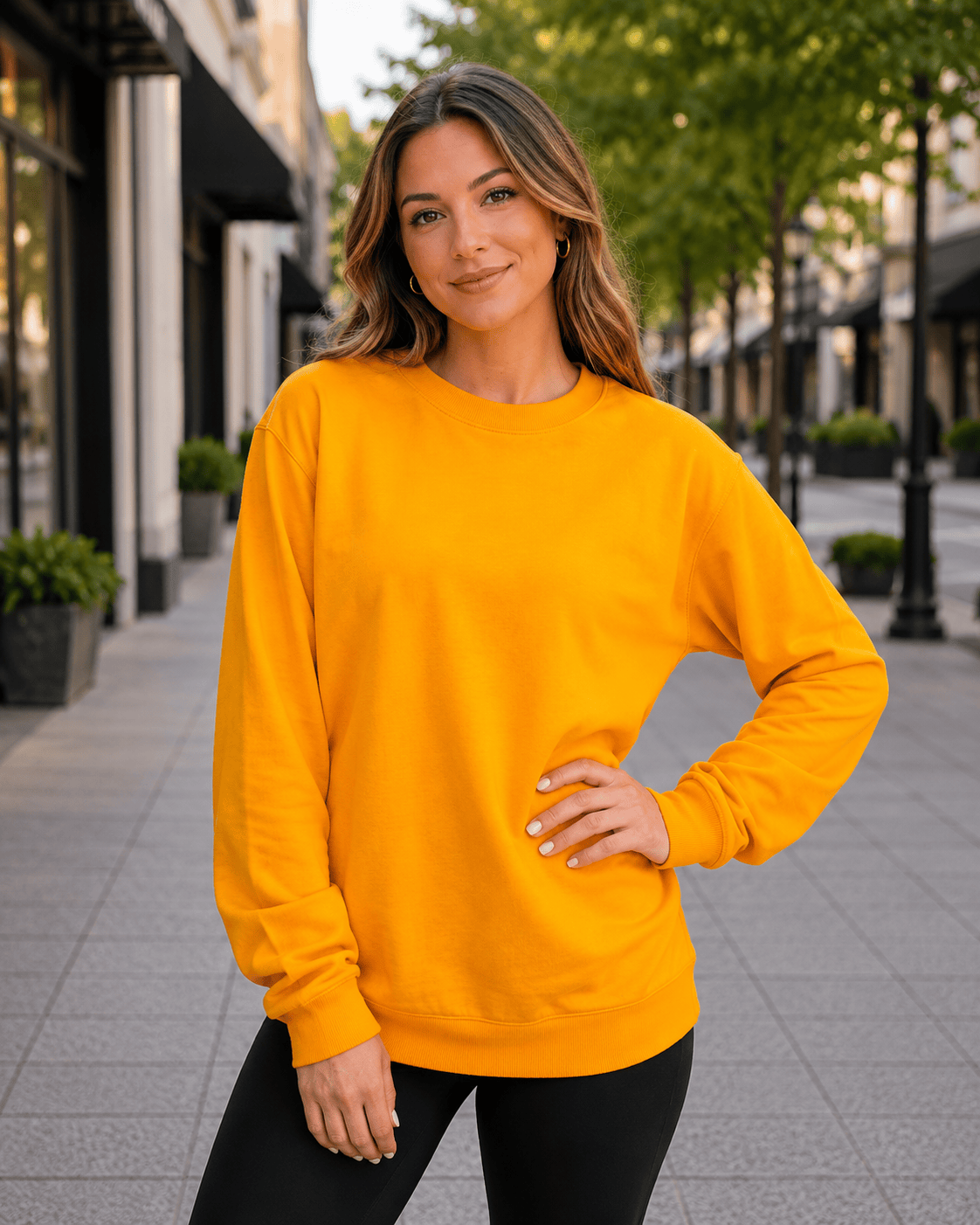 ILTEX Apparel Adult Clothing Gold / Small Adult Cotton-Feel Polyester Sweatshirt | 17 Colors