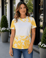 ILTEX Apparel Adult Clothing Gold / Small Cloud Distressed Blank Faux Bleached Top