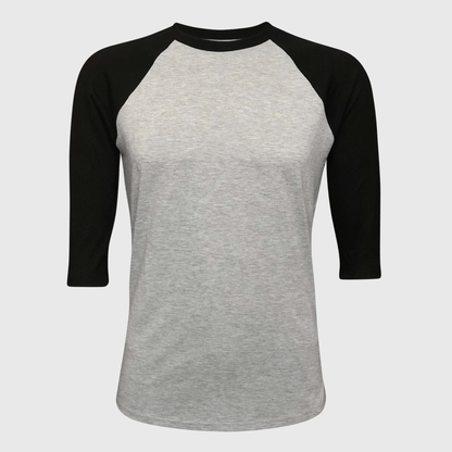 ILTEX Apparel Adult Clothing Gray/Black / Small Baseball Polyester Raglan Tee - Gray Body