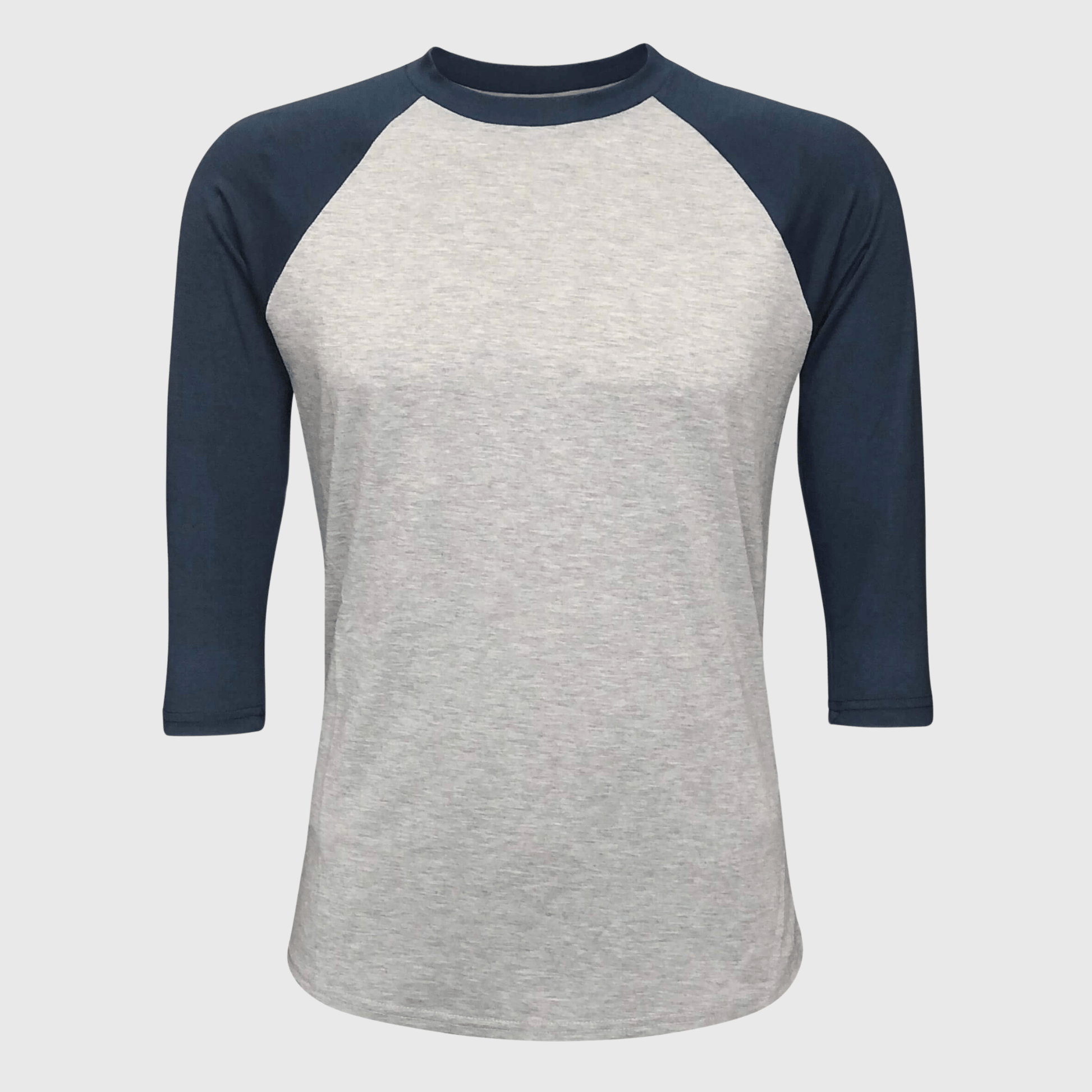 ILTEX Apparel Adult Clothing Gray/Navy / Small Baseball Polyester Raglan Tee - Gray Body