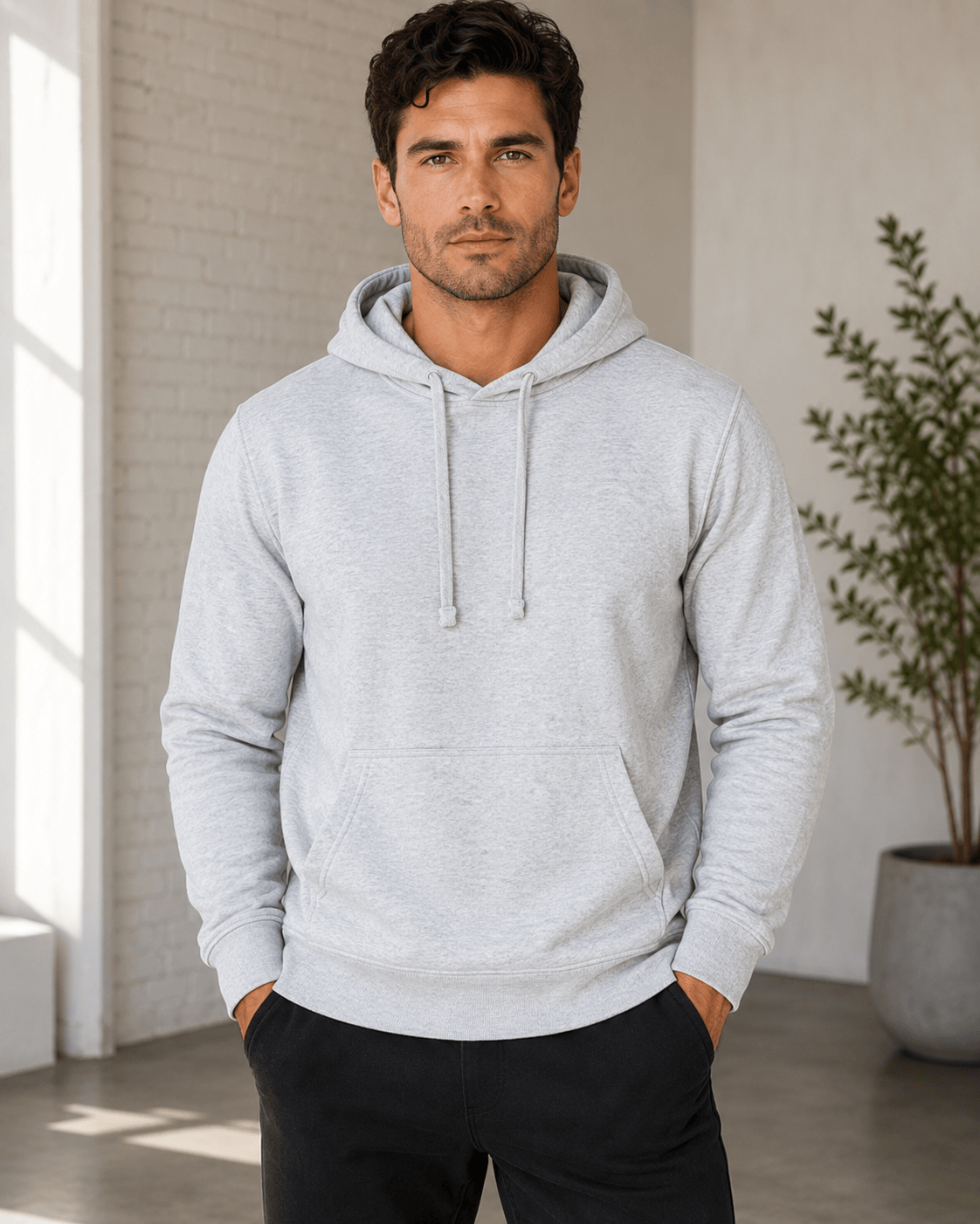 ILTEX Apparel Adult Clothing Gray / Small Adult Comfort Plain Pullover Hoodie