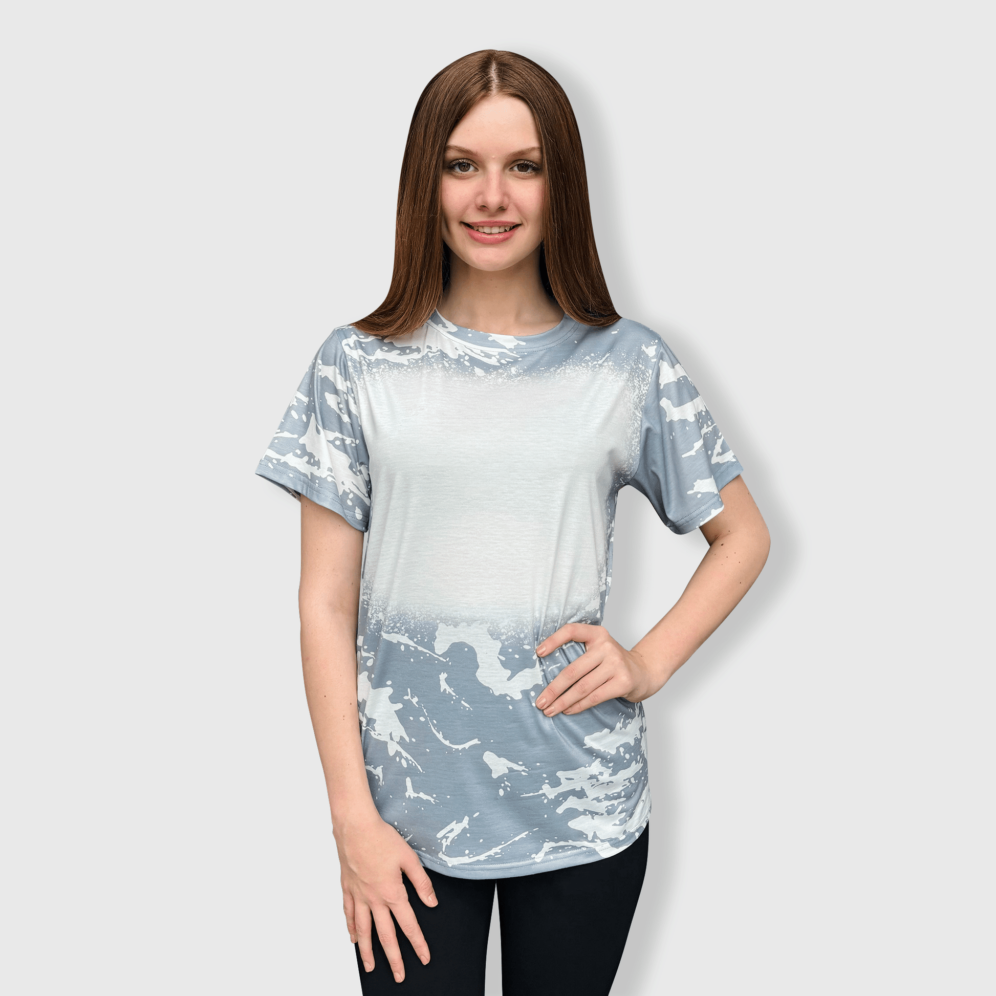 ILTEX Apparel Adult Clothing Gray / Small Scrunched Faux Bleached Tees