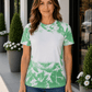 ILTEX Apparel Adult Clothing Green / Small Cloud Distressed Blank Faux Bleached Top