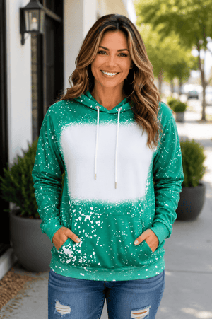 ILTEX Apparel Adult Clothing Green / Small Faux Bleached Hoodie
