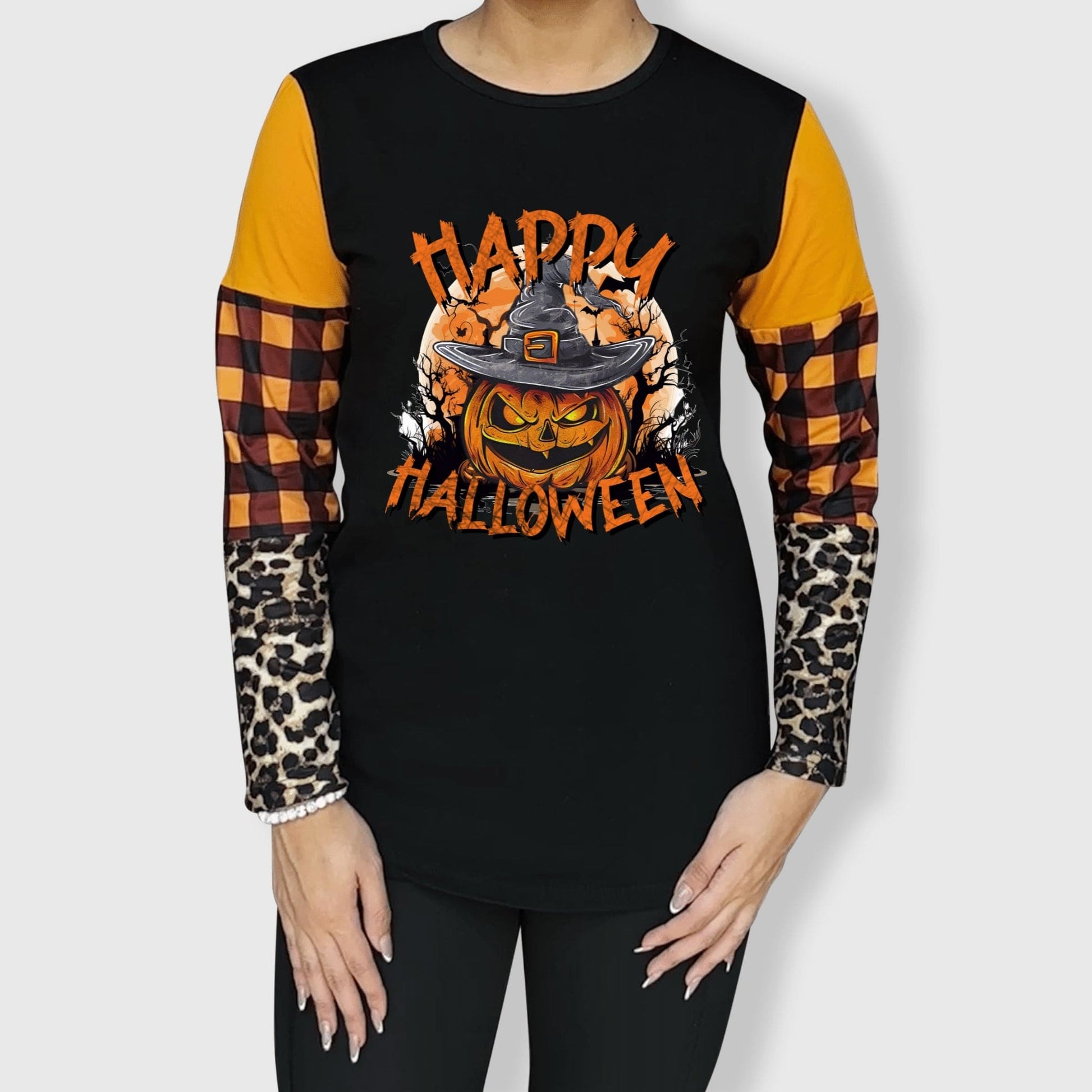 ILTEX Apparel Adult Clothing Happy Halloween Pumpkin Patch Tee