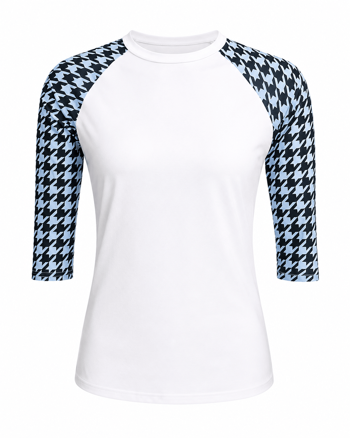 ILTEX Apparel Adult Clothing Houndstooth White Polyester Top