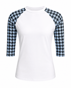 ILTEX Apparel Adult Clothing Houndstooth White Polyester Top