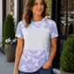 ILTEX Apparel Adult Clothing Lavender / Small Cloud Distressed Blank Faux Bleached Top