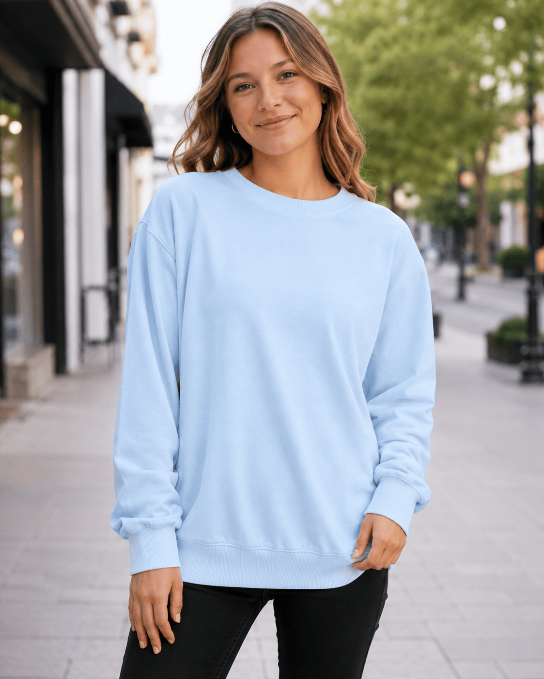 ILTEX Apparel Adult Clothing Light Blue / Small Adult Cotton-Feel Polyester Sweatshirt | 17 Colors