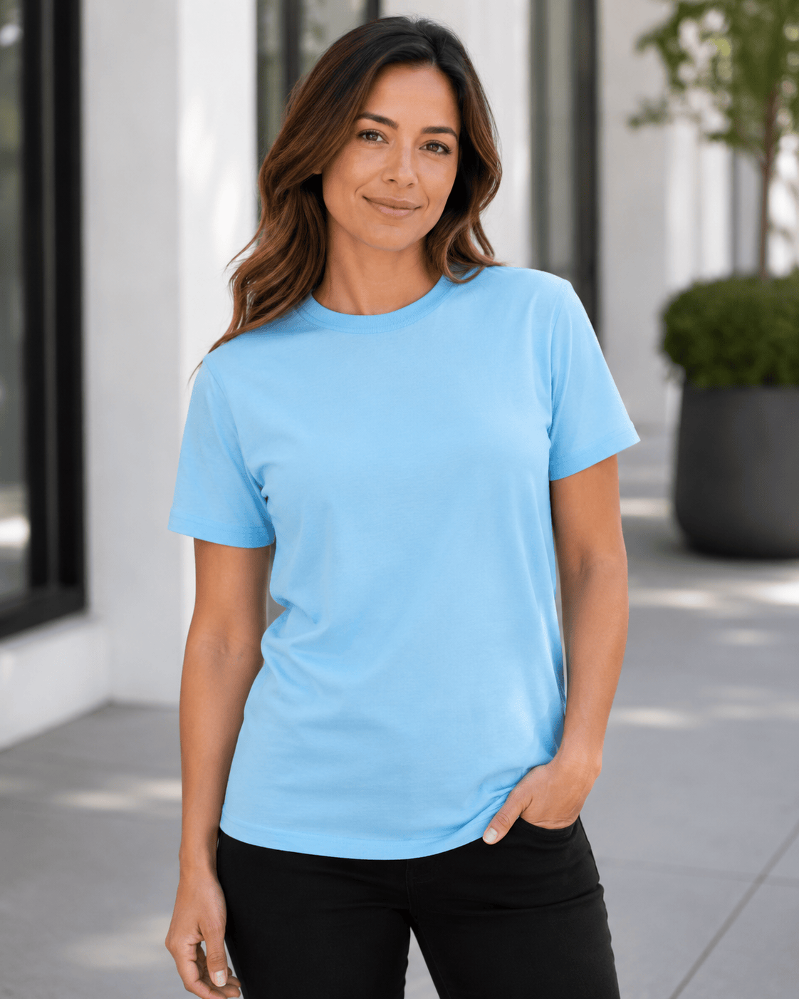 ILTEX Apparel Adult Clothing Light Blue / Small Adult Cotton-Feel Polyester Tee