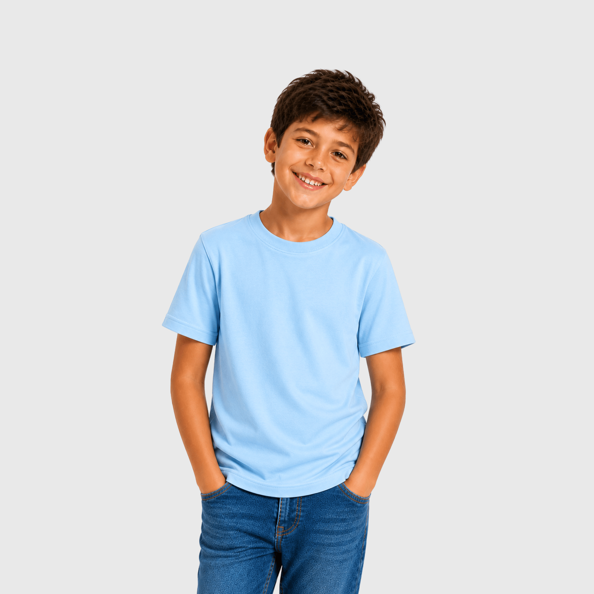 ILTEX Apparel Adult Clothing Light Blue / Y-XSmall 100% Cotton Unisex Short Sleeve Tees (YOUTH)