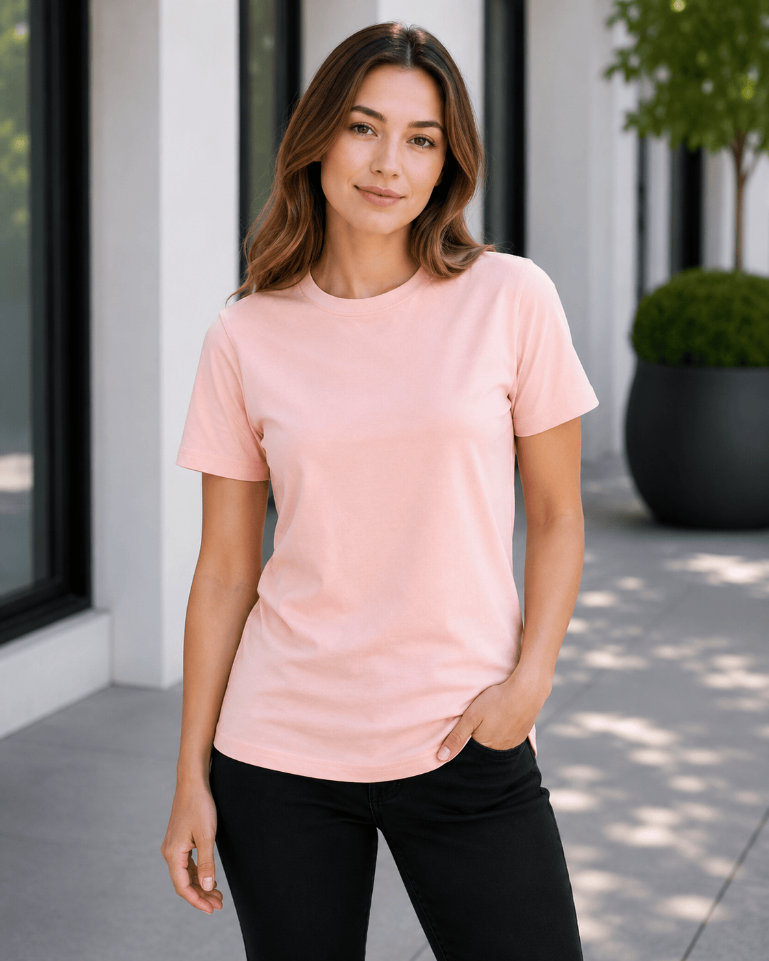 ILTEX Apparel Adult Clothing Light Coral / Small Adult Cotton-Feel Polyester Tee