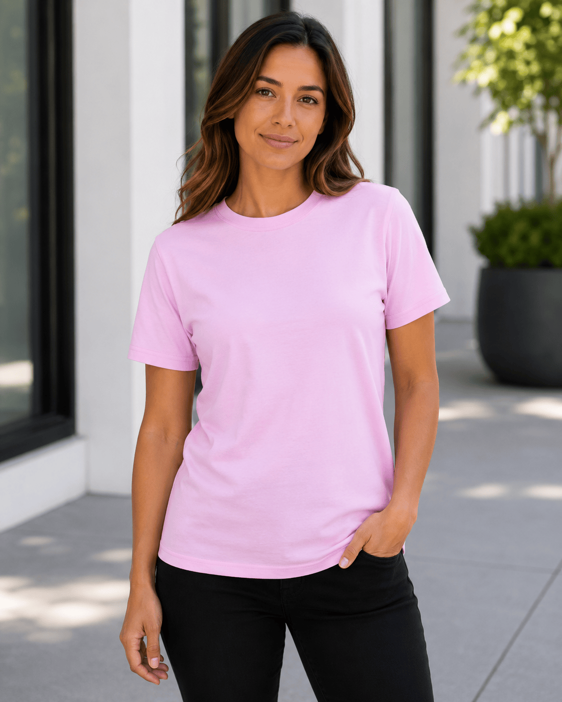 ILTEX Apparel Adult Clothing Light Pink / Small Adult Cotton-Feel Polyester Tee