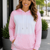 Faux Bleached Hoodie - Light Pink