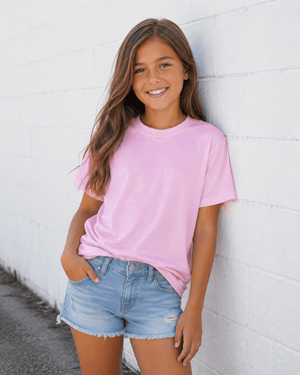 ILTEX Apparel Adult Clothing Light Pink / Y-Small 100% Polyester Cotton Feel Tees (Colors) - Youth