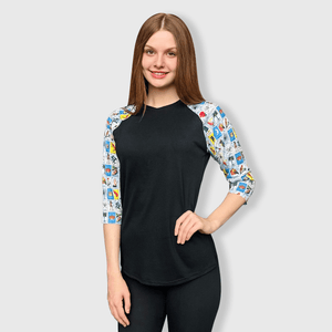 ILTEX Apparel Adult Clothing Loteria Mexican Black Polyester Top