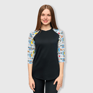 ILTEX Apparel Adult Clothing Loteria Mexican Black Polyester Top