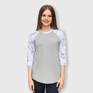 ILTEX Apparel Adult Clothing Marble Print Gray Polyester Top
