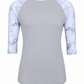 ILTEX Apparel Adult Clothing Marble Print Gray Polyester Top