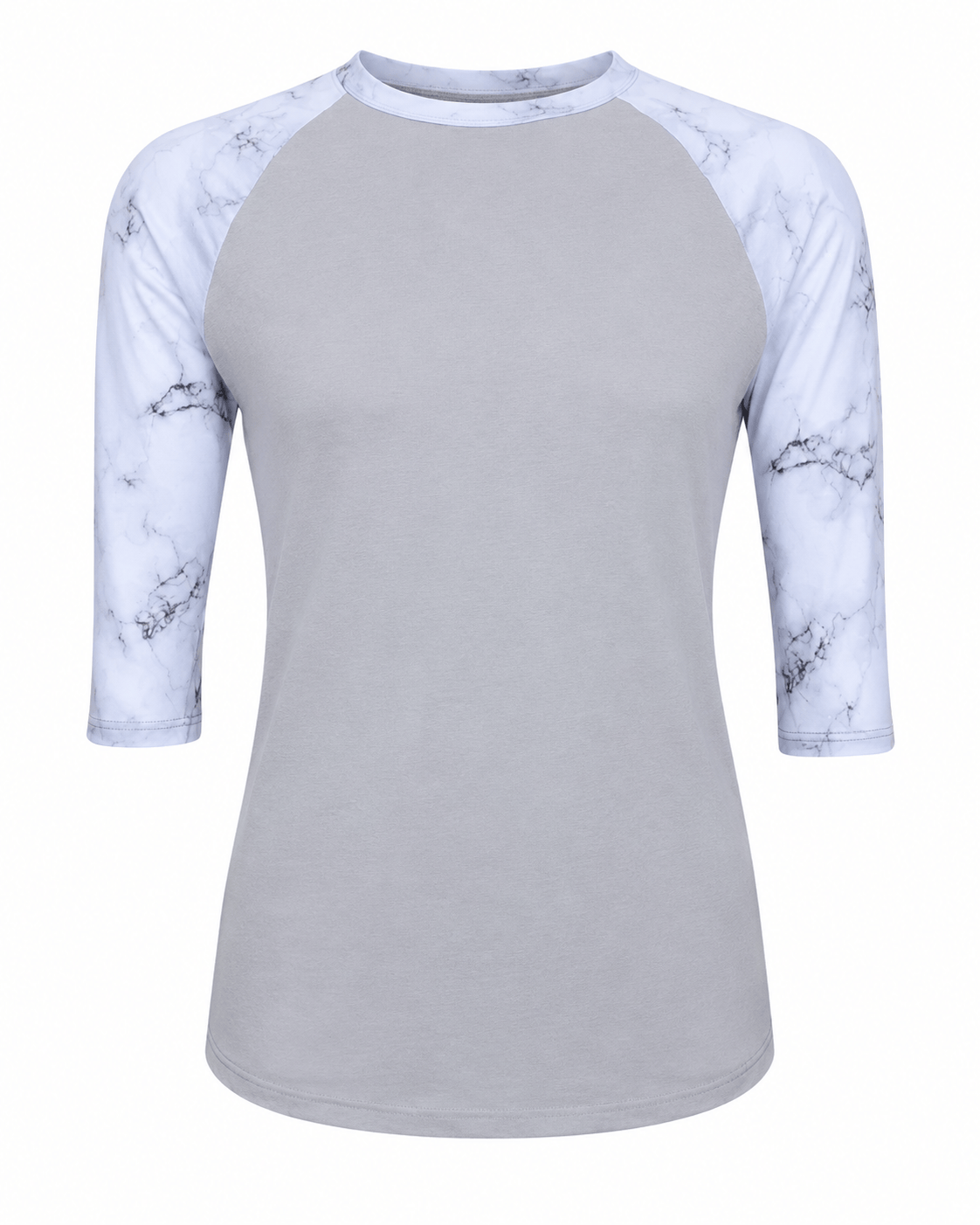 ILTEX Apparel Adult Clothing Marble Print Gray Polyester Top