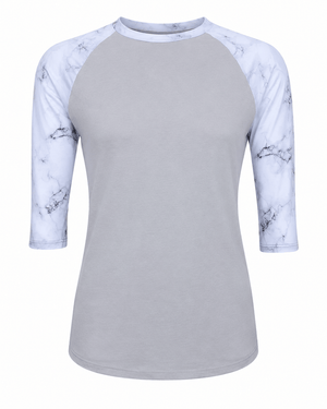ILTEX Apparel Adult Clothing Marble Print Gray Polyester Top
