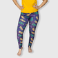ILTEX Apparel Adult Clothing Mardi Gras Mask Purple Leggings