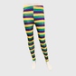 ILTEX Apparel Adult Clothing Mardi Gras Striped Leggings