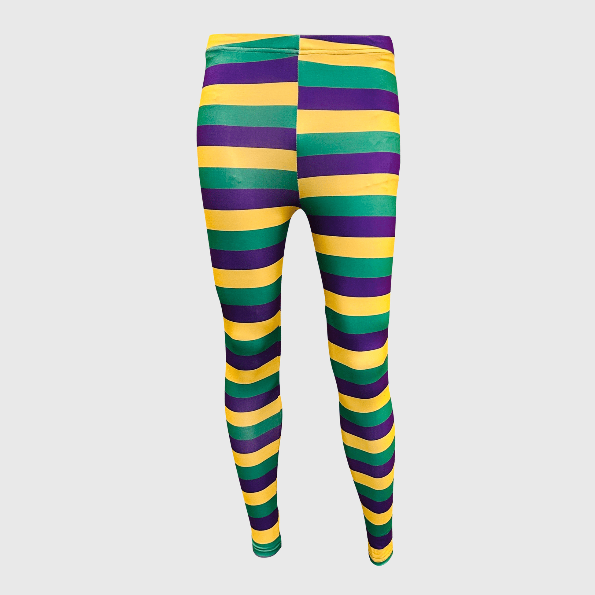 ILTEX Apparel Adult Clothing Mardi Gras Striped Leggings