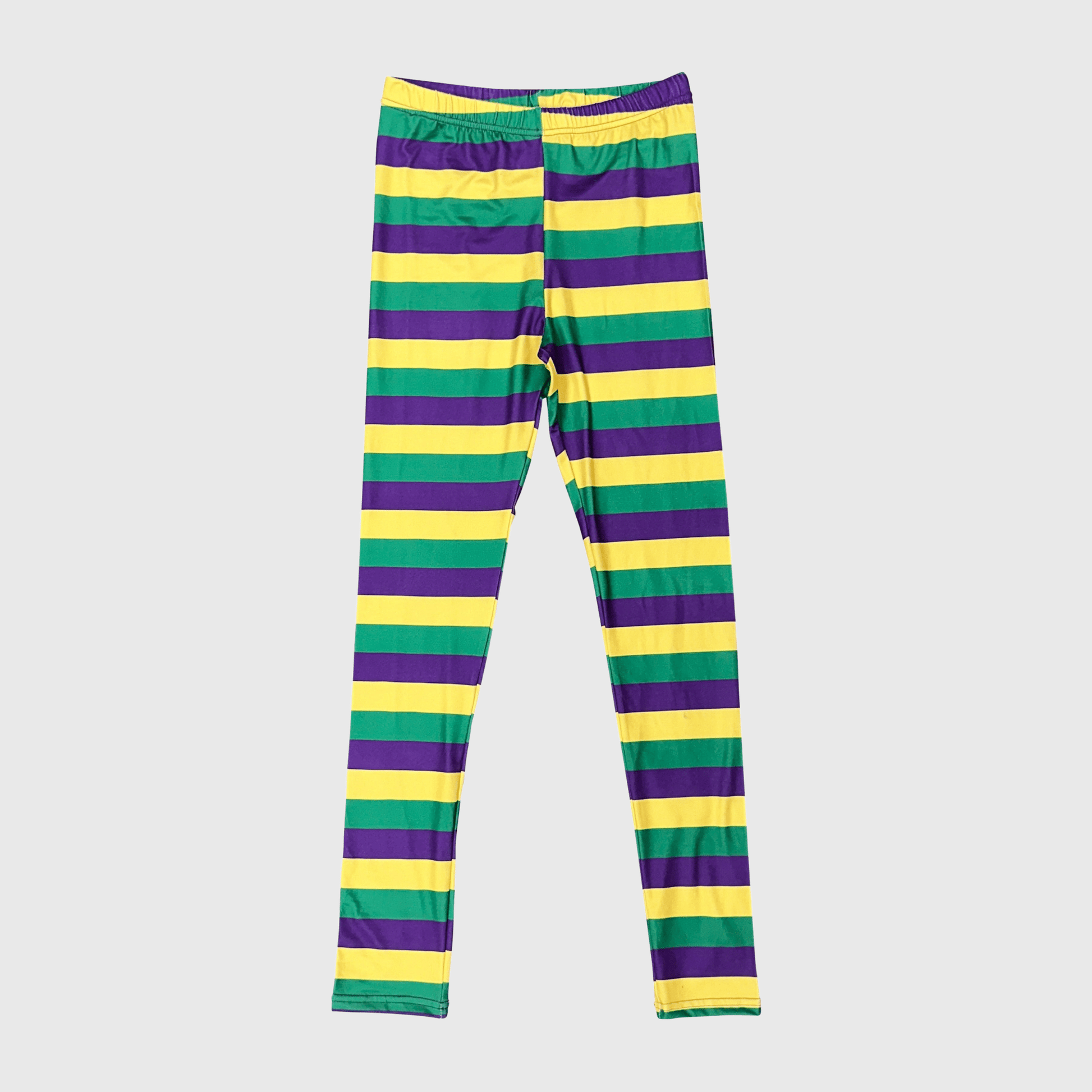 ILTEX Apparel Adult Clothing Mardi Gras Striped Leggings