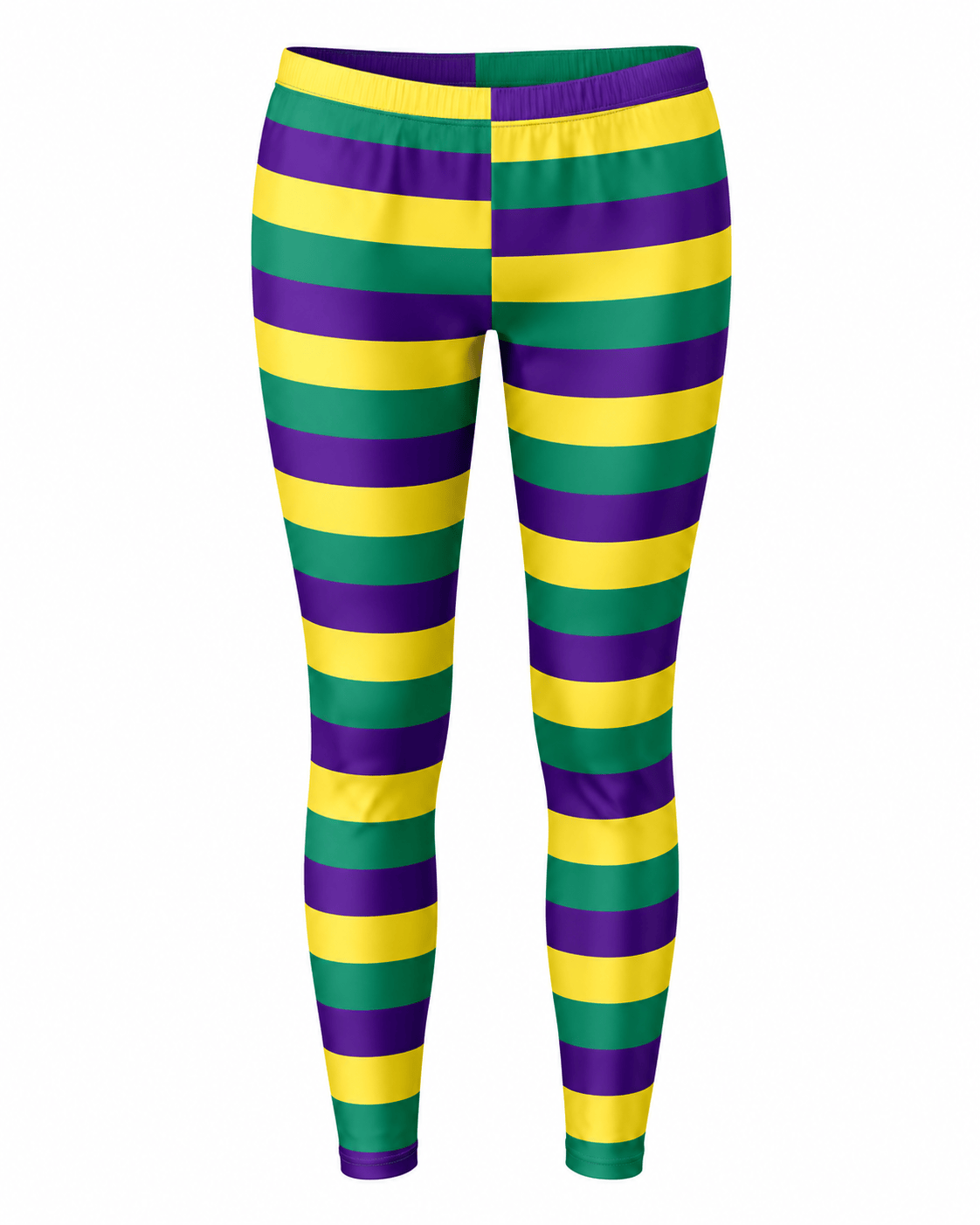 ILTEX Apparel Adult Clothing Mardi Gras Striped Leggings
