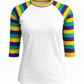 ILTEX Apparel Adult Clothing Mardi Gras Striped White Polyester Top