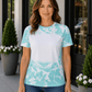 ILTEX Apparel Adult Clothing Mint / Small Cloud Distressed Blank Faux Bleached Top