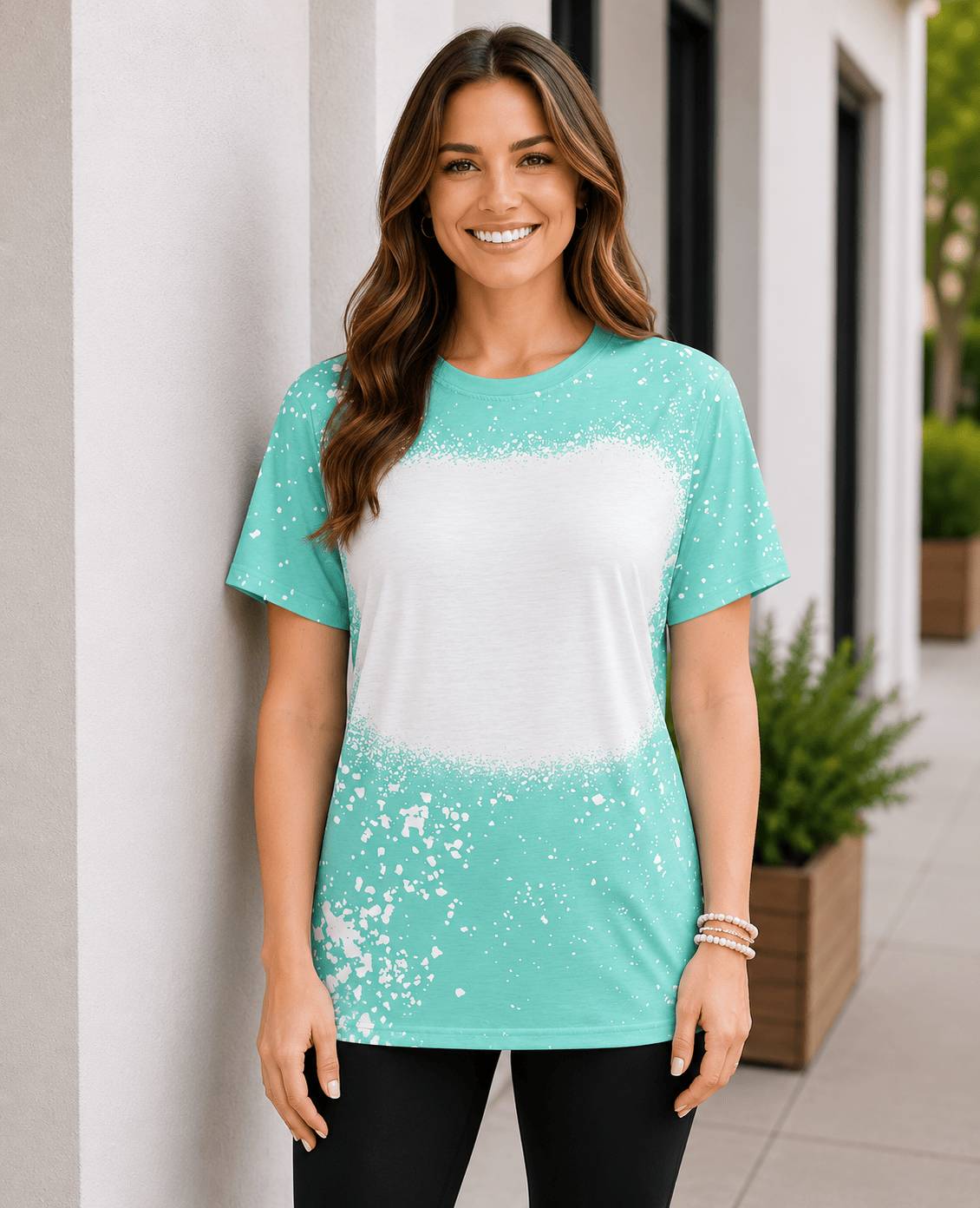 ILTEX Apparel Adult Clothing Mint / Small FAUX Bleached Tees - Adult