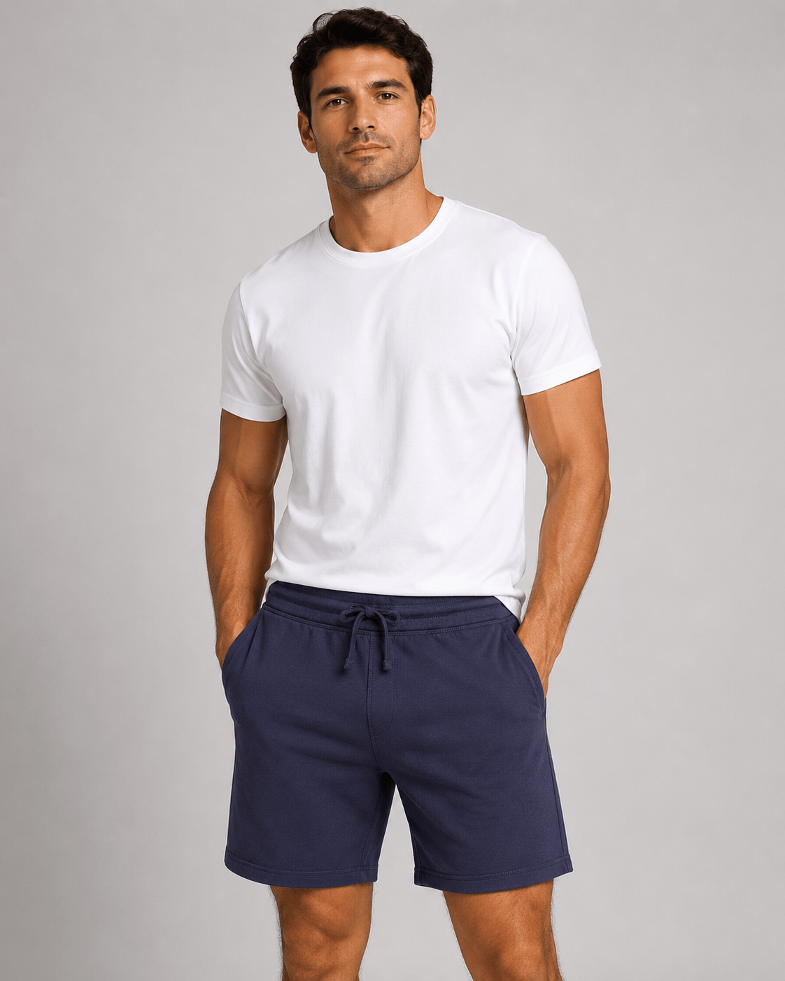 ILTEX Apparel Adult Clothing Navy / Medium Adult Basic Fleece Jogger Shorts