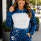 ILTEX Apparel Adult Clothing Navy / Small Faux Bleached Hoodie