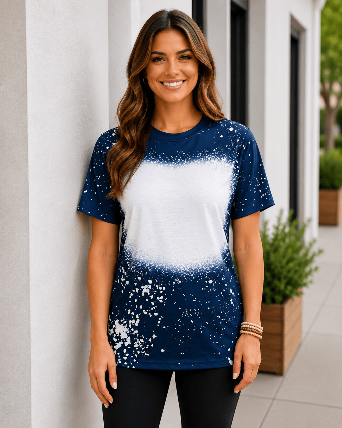 ILTEX Apparel Adult Clothing Navy / Small FAUX Bleached Tees - Adult
