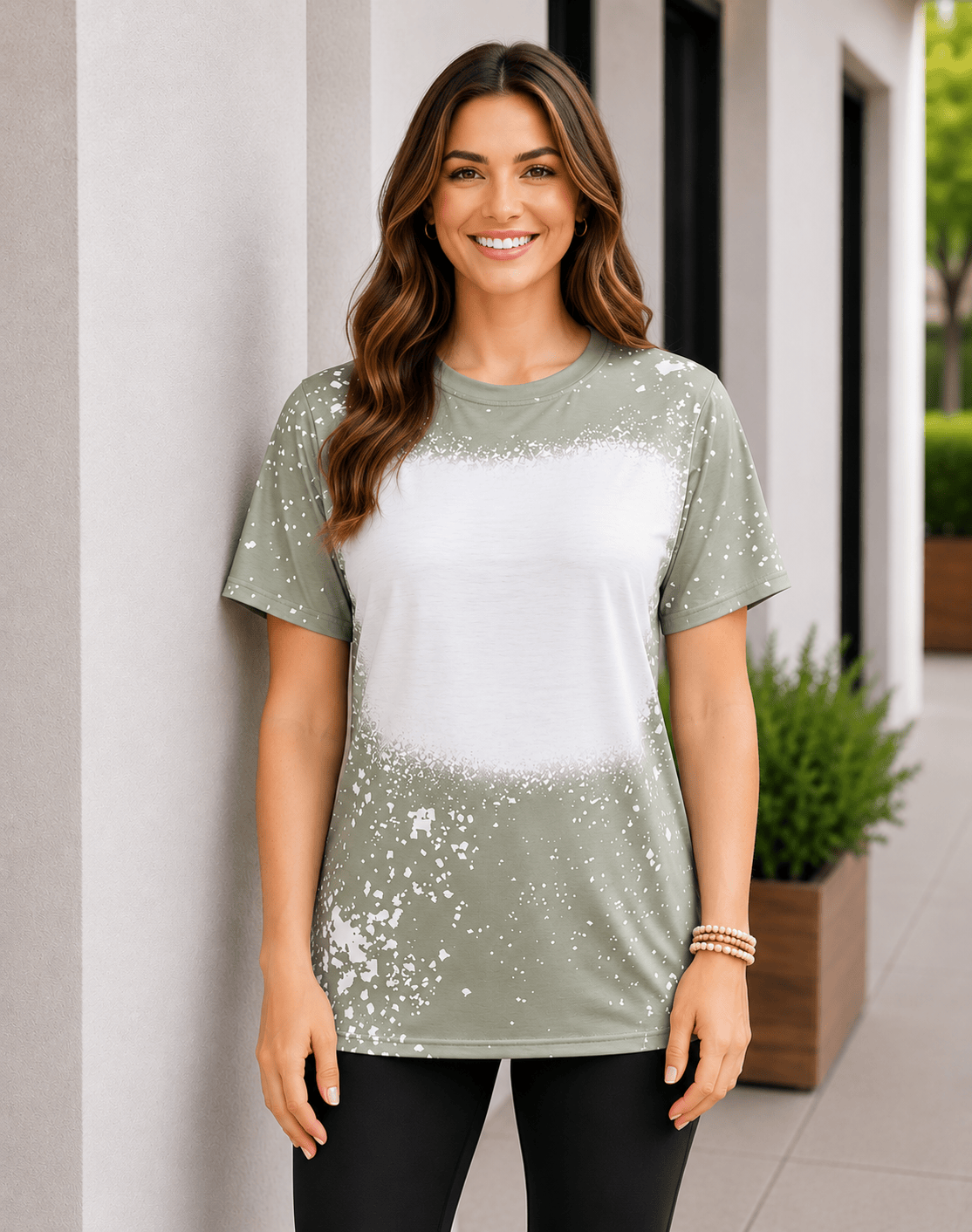 ILTEX Apparel Adult Clothing Olive / Small FAUX Bleached Tees - Adult