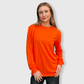 ILTEX Apparel Adult Clothing Orange / Small 100% Polyester Sweatshirt Cotton-Feel