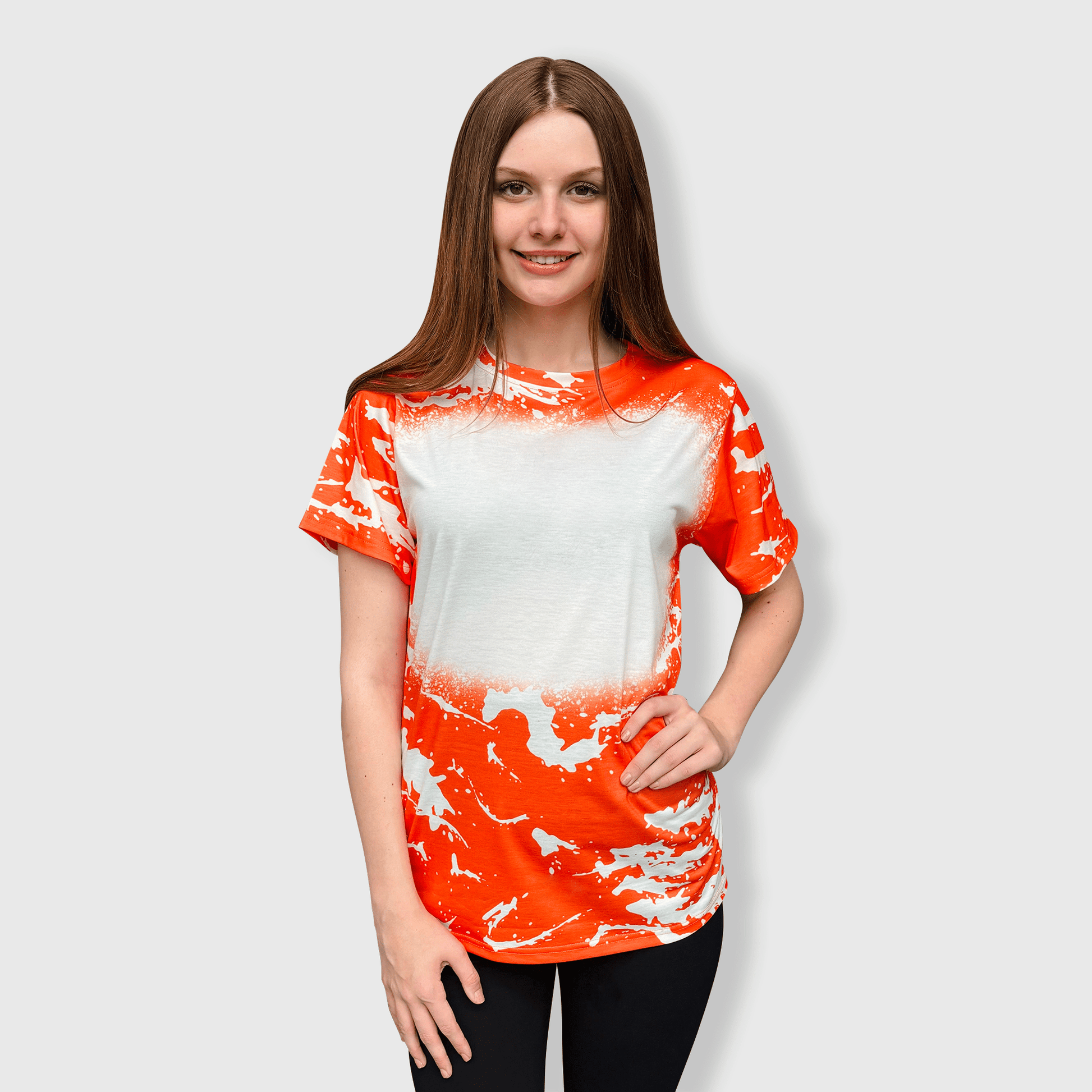 ILTEX Apparel Adult Clothing Orange / Small Scrunched Faux Bleached Tees