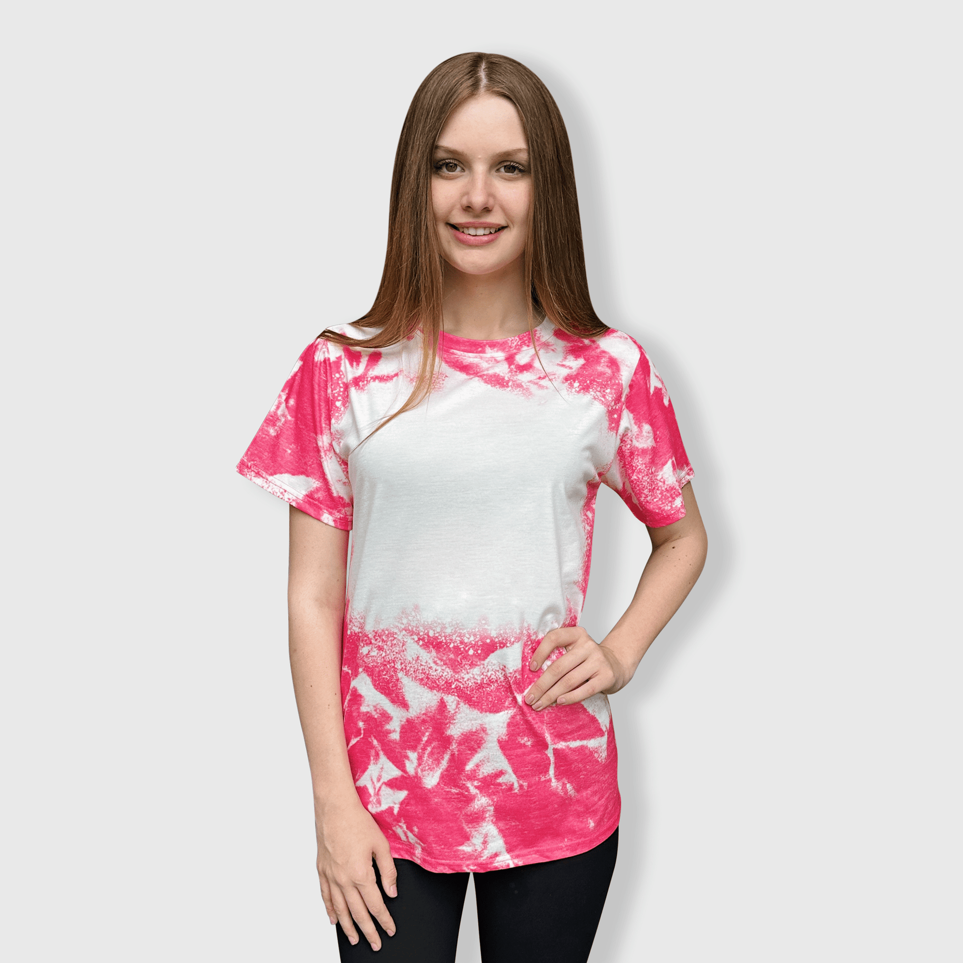 ILTEX Apparel Adult Clothing Pink / Small Cloud Distressed Blank Faux Bleached Top