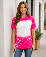 ILTEX Apparel Adult Clothing Pink / Small FAUX Bleached Tees - Adult